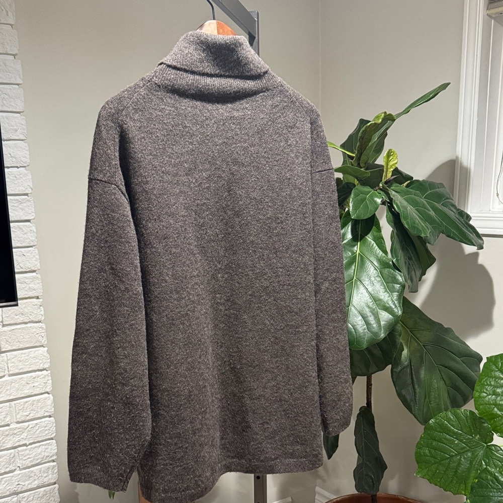 Wilfred Charcoal/Brown Turtleneck Sweater - Picture 3 of 4